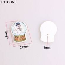 ZOTOONE Christmas Crystal ball Wodden Buttons For Clothing Needlework Snowman Santa Claus Craft Sewing Buttons Accessories DIY 2024 - buy cheap