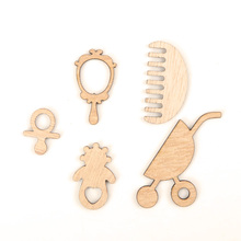 Doll House Supplies Pattern Wooden Scrapbooking Collection Craft Handmade DIY Accessory Home Decoration 20-60mm 10pcs 2024 - buy cheap