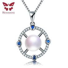HENGSHENG Luxury Big Natural Pearl Necklace Pendants For Women Fashion Zircon Jewelry 45cm 10-11mm Freshwater Necklaces WithBox 2024 - buy cheap