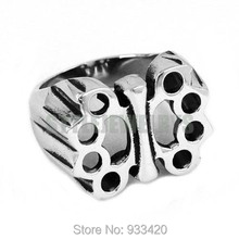 Novo design anel de luva de boxe aço inoxidável joia estilosa formato de borboleta anel de motoqueiro atacado swr0437b 2024 - compre barato