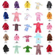 Hot Sale Colorful Fur Coat Mini Clothes For Doll Winter Warm Wear Dolls Fur Doll Clothing Kids Toy Doll Accessories 2024 - buy cheap