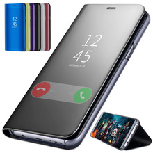 Capa flip com suporte, capa de design da moda com espelho inteligente para iphone xs 11 pro max x xs xr 5 drive se 6 6s 7 8 plus 2024 - compre barato