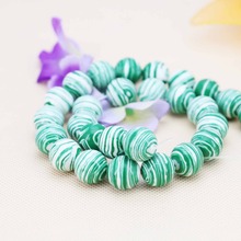 14mm Prevalent Green&white stripe Turkey Stone loose DIY beads Jewelry crafts making design 15inch stone For Necklace Bracelet 2024 - buy cheap