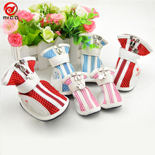 4 Pcs/Lot Spring Summer pet boots PU Mesh breathable dog pet shoes for dogs 3 colors small puppy shoes for chihuahua ZL301 2024 - buy cheap