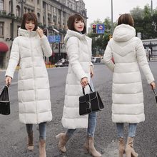 Women down jackets 2022 fashion solid slim hooded down coats women clothes long windproof female parkas 2024 - buy cheap