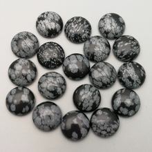 Fashion natural snowflake stone beads Good quality charm 16mm round CAB cabochon 36Pcs/lot for jewelry making Ring accessories 2024 - buy cheap