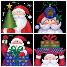 Santa Claus, pintura de diamantes, dibujos animados, completo, bordado de diamantes, punto de cruz, costura, DIY, mosaico, Navidad, regalo, decoración del hogar, artesanías 2024 - compra barato