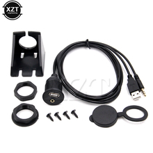 Panel de extensión de Audio para salpicadero de coche, 1 unidad, 3,5mm, USB 2,0, toma auxiliar AM/AF DC 3,5, 1m, 2m, alta calidad 2024 - compra barato