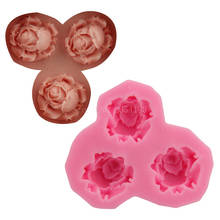 3hold 3D Flower Rose Valentine Cake Silicone Mold Fondant Cupcake Jelly Candy Chocolate Decoration Baking Tool Moulds FQ1779 2024 - buy cheap