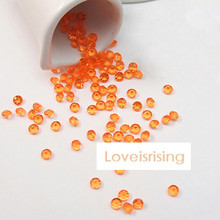 Frete grátis-10000 peças = 1 lote 4.5mm (1/3 quilate) laranja diamante confete de casamento produtos para lembrancinhas-recém-chegados 2024 - compre barato