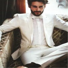 Latest Coat Pants Designs White Wedding Suit for Men Formal Slim Fit Suits Wedding Custom Tuxedo 2 Pieces 50 2024 - buy cheap