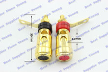 6 pcslot Goldplated Binding Post Audio Amplifier Terminal with Spring Hole 4.7mm Length 39mm Free Shipping 2024 - buy cheap