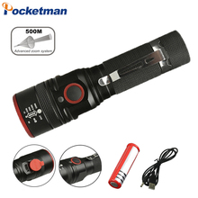 3800LM USB Lanterna Led Flash de luz Recarregável com usb XML T6 portátil 3-Modos de Zoomable Lanterna tocha para 18650 bateria 2024 - compre barato