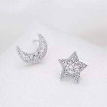 Brinco de haste temperamento estrela lua coreano 925 prata esterlina personalidade feminina estrela lua brinco sent092 2024 - compre barato