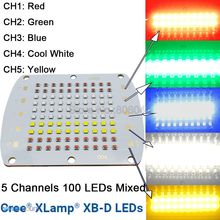 Cree XBD-emisor de luz LED de alta potencia, 100LED, 5 CANALES, RGBW, Color rojo, verde, azul, blanco, amarillo, bricolaje, PCB de cobre 2024 - compra barato