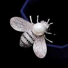 Red Trees Brand Fashion Cute Insect Bee Brooches Jewelry For Men In Box Package High Quality 2024 - buy cheap