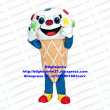 Disfraz de personaje de dibujos animados para fiesta, cono de helado, Yogurt, Yogurt y Yogurt, color blanco y marrón, envío circularizado, zx2730 2024 - compra barato