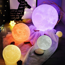 3D printing moon light 18cm 15cm 12cm colorful conversion creative touch USB night light home decoration creative birthday gift 2024 - buy cheap