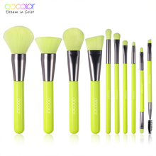 Docolor Professional 10Pcs Makeup Brushes Hair Synthetic Cosmetics Neon Brush Powder Foundation Eyeshadow Make Up Brushes Set 2024 - buy cheap