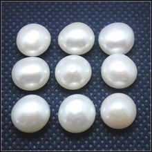 6 pieces nature genuine cultured freshwater pearl round shape 11-11.5mm white colors pearl cabochons a hole making earrings 2024 - buy cheap