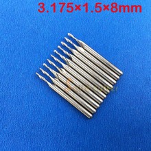 High quality 3.175*1.5* 8 mm two flute ball end milling cutter ball nosed router bits for CNC Machine Engraving 2024 - buy cheap