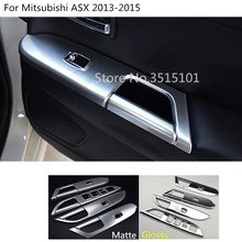 car styling door Window glass panel Armrest Lift Switch Button trim frame 4pcs For Mitsubishi ASX 2013 2014 2015 2024 - buy cheap