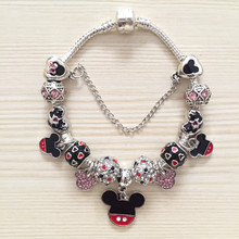 Vogue Bracelets Mouse Minn Charms Beads Fits European Bracelets & Bangle Cartoon Bracelets DIY Hot Sell High Quality Bracelet 2024 - buy cheap