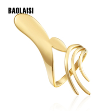 BAOLAISI-anillo de compromiso de acero inoxidable para mujer, sortija con forma de helado, estilo Irregular, boda 2024 - compra barato