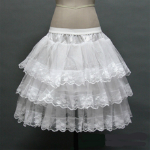 Short Petticoat with Lace Edge for Prom Wedding Dress Women A Line Underskirt Bridal Crinoline Petticoat 2019 2024 - buy cheap
