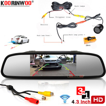 Koorinwoo 4.3 Inch TFT LCD Car Monitor Mirror Display 10 Lights Parking Rearview Camera Parking for Car Monitors Parking Assist 2024 - buy cheap