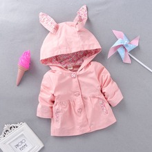 Nuevo abrigo para niños, gabardina para bebés, Chaquetas Niño con capucha de conejo de buena calidad, chaqueta para niñas 6BCT102 2024 - compra barato
