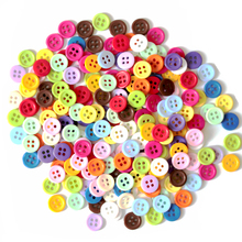 1000pcs Multicolor Round Resin Buttons 4 Holes Fit Sewing And Scrapbooking 11mm Sewing Accessories Children's clothing buttons 2024 - buy cheap