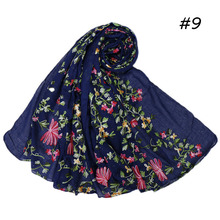 Bufanda de hiyab con purpurina bordada para mujer, envolturas musulmanas de algodón, bandanas, bandanas, pañuelos islámicos, 10 unidades/lote 2024 - compra barato