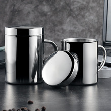 Double Wall 304 Stainless Steel Tea Mug Portable Cup Travel Tumbler Coffee Jug Milk Tea Cups Double Office Water Mugs With Cover 2024 - buy cheap