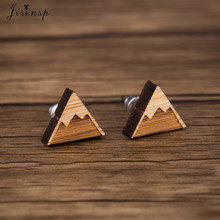 Jisensp Simple Geometry Triangle Stud Earrings for Women Fashion Jewelry Wooden Accessories Snow Mountain Earrings Gift brincos 2024 - buy cheap