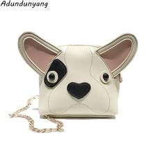 Модный дизайн, мультяшная милая собака, круглая форма, вечерняя сумка-клатч, вечерняя сумка, Женский кошелек с цепочкой, сумка на плечо, сумочка с клапаном 2024 - купить недорого