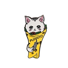 Broche de Pin de solapa de esmalte duro de Purrito de gato bonito 2024 - compra barato