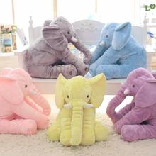 Elefante de peluche grande de 40cm/60cm, cojín infantil para dormir, elefante de peluche, regalo de Navidad 2024 - compra barato