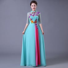 Vestido de noche de estilo chino tradicional para mujer, Vestido largo estilo Oriental para fiesta, Cheongsam, Retro, S-XXL 2024 - compra barato