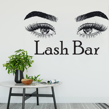 Pegatina de pared de pestañas para Barra de maquillaje, arte de pared de Microblading, Mural de pestañas, cita de maquillaje, pegatinas de pared, decoración de diseño de salón de belleza AY1079 2024 - compra barato