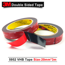 3M 5952 High Performance Indoor Outdoor Use Black 3M VHB Tape Waterproof Acrylic Foam Double Side Tape,20mm*3m/1Rolls/Lot 2024 - buy cheap