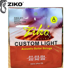 Струны для акустической гитары ZIKO 011-050, гитарные детали, музыкальные инструменты, аксессуары для гитары 2024 - купить недорого
