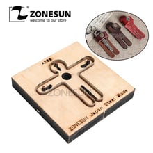 ZONESUN  Customized leather cutting die handicraft leather tool  key ring knife punching die key fob wooden template key chain 2024 - buy cheap