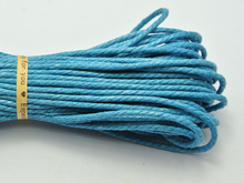 60 Meters Blue Twisted Waxed Cotton Cord String Thread Line 2mm 2024 - buy cheap