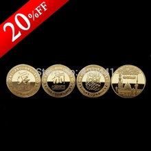 Saudi Arabia Gold Plated Coin,Free shipping,3pcs/lot,Bismillah, Allah, Saudi Arabia Mecca Quran Islam Muslim Mosque Coins 2024 - купить недорого