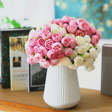 Искусственные шелковые цветы 27 головок Чай букет из роз для свадьбы невесты ручной связанный букет ДОМА отельный Настольный Декоративные искусственные цветы "сделай сам" 2024 - купить недорого