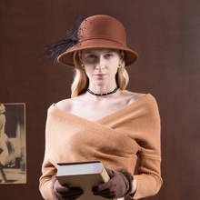 Sombrero de lana para niña y mujer, sombrero de lana con cúpula, edición ocio, moda Joker, ala A09 2024 - compra barato
