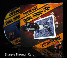 Sharpie Through Card - Magic Tricks,Stage,Close up Magic Props,Illusions,Props,Comedy,Accessories,Mentalism,Magician Toys 2024 - buy cheap