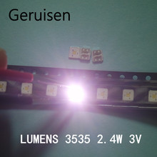 Lúmenes LED retroiluminación Flip-Chip LED 2,4 W 3V 3535 blanco frío 153LM LCD retroiluminación para aplicación de TV 2024 - compra barato
