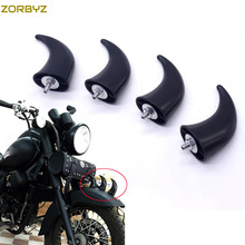 ZORBYZ-cuerno de guardabarros delantero negro para motocicleta, decoración para harley Chopper Bobber Touring Cafe Racer, personalizado 2024 - compra barato